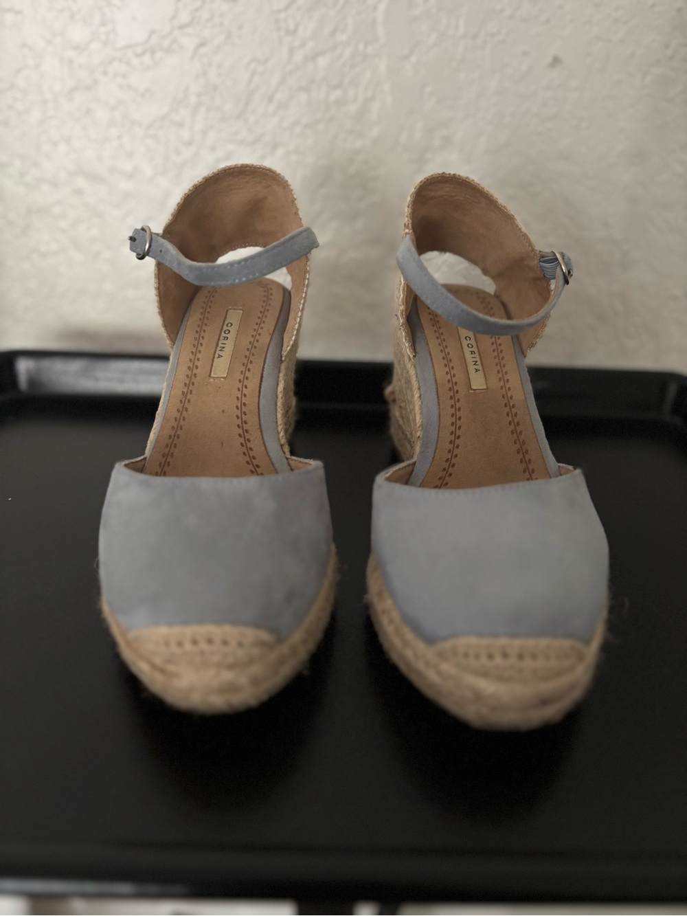 Women’s Light Blue Espadrille Wedge Sandals